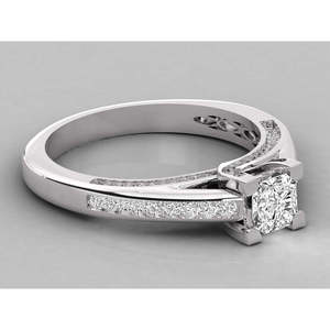 Bague solitaire en or 9 carats pour femmes, diamant cultivé en laboratoire, élégante et luxueuse - Product Image 1