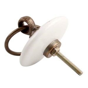 Bouton d'armoire en céramique blanche anneau tirer à la main en vrac bouton de commode Lot Vintage poignée de tiroir bouton Unique - Product Image 4