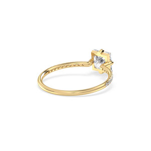 REYES Exquis HPHT CVD Lab Grown Diamond Bagues de fiançailles pour femmes 14K Solid Yellow Gold Wedding Gift Fine Jewelry - Product Image 6