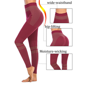 Pantalones de entrenamiento de Yoga de cintura alta para mujer, ropa deportiva transpirable de secado rápido, mallas deportivas, cierre de cintura elástica, ajuste ajustado personalizado - Product Image 6