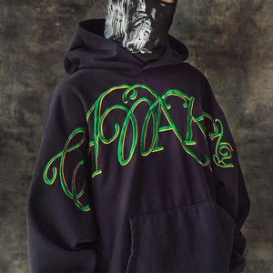 เสื้อฮู้ดสวมหัวของผู้ชายเสื้อมีฮู้ดแบบสวมหัวดีไซน์เอกลักษณ์ชุดแนวสตรีทผ้าฝ้าย100% สำหรับฤดูหนาว - Product Image 5