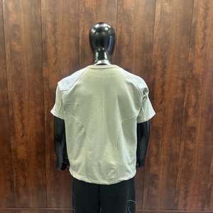 T-shirt décontracté 100% French Terry avec logo personnalisé, tee-shirt unisexe de haute qualité, streetwear, col rond, manches simples pour homme - Product Image 2