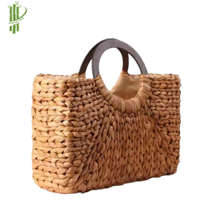 Natural <b>Vintage</b> Water Hyacinth straw <b>handbag</b> - Product Image 1