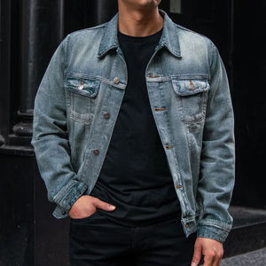 Breathable Denim <b>Men's</b> Denim Jacket Good Quality With Reasonable Price Customized <b>Men</b> Wear Denim Jackets BY WAKIN WEAR - Product Image 4