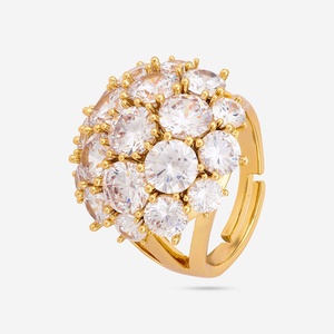 Geometric Gold-Plated Fashion Ring for Party Occasions-Geometric Shape Alloy/Copper Material Fashionable Design - Product Image 1