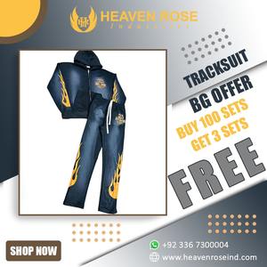 ชุดวอร์มแนวสตรีทแบบกำหนดเอง-sunfade มีฮู้ดและซิปกางเกงวอร์มกางเกงแฟชั่นฤดูหนาวลายหน้าจอสีทึบสำหรับขายส่ง - Product Image 6