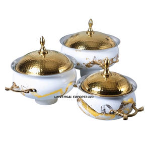 Marmite carrée en bois de nacre de qualité supérieure Casserole faite à la main vente chaude chauffe-aliments en métal décoratif - Product Image 2