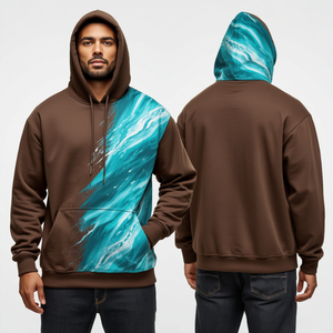 Sweat à capuche imprimé en coton épais de qualité supérieure, coupe décontractée, pull tendance, vêtements OEM ODM, directement de l'usine - Product Image 4