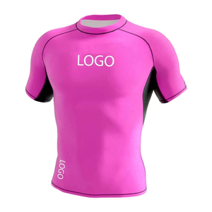 เสื้อยืดแขนสั้นรัดรูปสำหรับผู้หญิง ขายส่ง เสื้อยืดแร็กแลนเปล่าสำหรับผู้ชาย เสื้อรัดรูปแรชการ์ด - Product Image 1