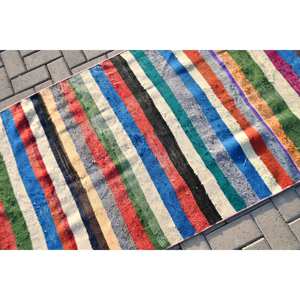 พรมตุรกีโบราณสีเบจแนวชนบทขนาด3.1 x 8.9ft แฮนด์เมดพื้นที่ขนาดใหญ่ทำจากขนสัตว์ขนสัตว์เย็บปะติดปะต่อกันทรงสี่เหลี่ยมผืนผ้าสำหรับห้องโถงห้องนั่งเล่นดีไซน์ - Product Image 5