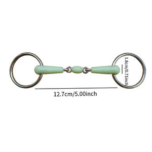 Nuevas brocas de equitación de doble articulación de alta calidad, boquilla de rombo de anillo suelto, brocas de caballo estables - Product Image 2