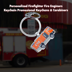 Portachiavi Personalizzato per Vigili del Fuoco con Camion dei Pompieri, Portachiavi e Moschettoni Promozionali - Product Image 3