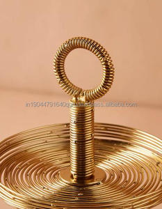 Soporte de pastel de Metal de diseño único Soporte redondo para cupcakes de 2 niveles para decoración Soporte de servidor de postres de frutas - Product Image 4