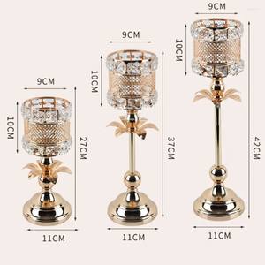 Laiton élégant, bougeoir en cristal, bougeoir européen décoration de mariage bar fête maison - Product Image 5