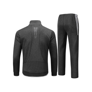 Ensemble de survêtements 2 pièces imprimés pour hommes, séchage rapide, fermeture à glissière complète, vêtements de sport décontractés pour le sport - Product Image 2