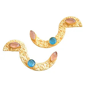 印度手工时尚珠宝耳环批发商声明镀金珠宝制造商和供应商