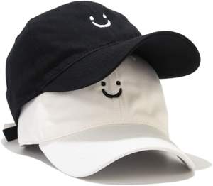 Gorra de béisbol con cara sonriente para mujeres y hombres, coleta de algodón ajustable, perfil bajo, sombrero de papá Sin estructura, gorra de camionero, Vintage común - Product Image 1