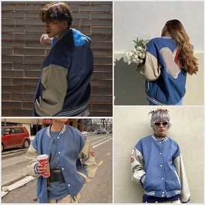 Nouvelle arrivée Veste de baseball universitaire personnalisée avec logo pour hommes Toile Haute rue pour les saisons d'hiver Fabricant en gros Cuir - Product Image 3