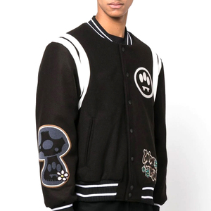 Veste universitaire d'hiver personnalisée OEM pour homme avec broderie de logo sur mesure, style gothique, imperméable, écologique et réversible - Product Image 3