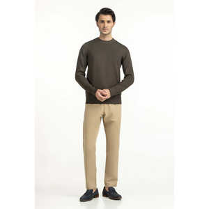 Suéter de Hombre 100% Algodón, Corte Regular, MN-SWT-WS25-046 B, Cierre de Cremallera con Estampado de Rayas para Primavera/Otoño - Product Image 6