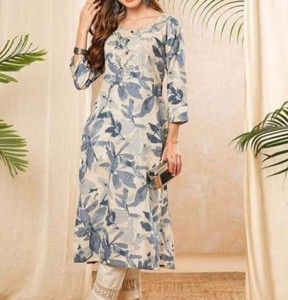 Indian Women's Stylish Cotton 60 Kurta con estampado Dupatta Precio al por mayor Tallas M a 3XL - Product Image 1