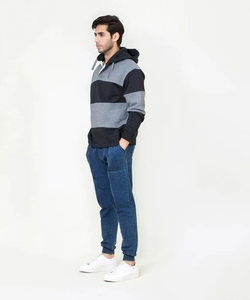 Sweat à capuche en molleton de coton sur mesure pour hommes, grande taille, anti-rétrécissement, respirant, poche avant, OEM, étiquette privée, décontracté d'hiver - Product Image 3