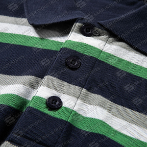 Polos de Hombre de Algodón 100% Antiarrugas con Impresión Digital Personalizable de Última Tendencia para Uso Formal con Color Sólido y Logotipo - Product Image 3