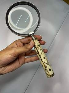 Lupa de latón antigua Vintage 10X lupa de madera hecha a mano producto artesanal de Metal Premium - Product Image 4