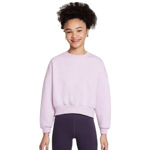 Boxy Sweat-shirt à carreaux à col rond 100% coton polaire pour garçons filles décontracté doux chaud vêtements d'hiver OEM Logo personnalisé imprimé - Product Image 1