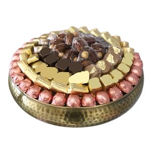 Bol à chocolat élégant en métal argenté bol à chocolat rond martelé fabriqué à la main pour les mariages et les occasions spéciales en vente - Product Image 2