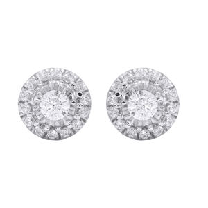 0.49กะรัต E-F กลม/VVS-VS เพชรที่ทำจากทองคำขาว950หรูหราเหมาะสำหรับงานเลี้ยงครบรอบ - Product Image 1