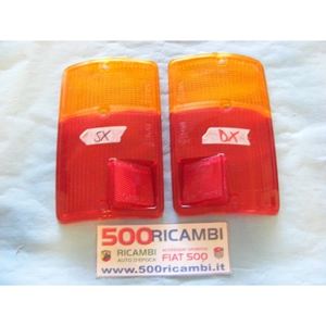 Cubiertas de Iluminación Traseras para Fiat 126 DAL '73 a '87, Par Trasero Derecho+Izquierdo, Luces Traseras de Plástico - Product Image 1