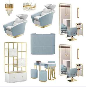 Espejo de Salón Moderno de Madera, Lavabo Versátil para Lavado de Cabello, Estaciones de Belleza/Barbería para Uso en Centros Comerciales y Gimnasios - Product Image 1