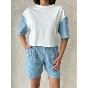 T-shirt pour femme avec détail sur les manches - Product Image 4