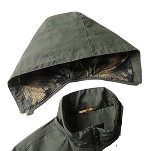 Veste coupe-vent à capuche légère pour homme, style tendance, imperméable, respirante, manteau d'automne, logo frontal, design patchwork - Product Image 5