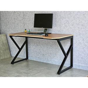 GD68071 K-Shaped <b>Iron</b> Legs Gaming Desk 140x70cm Plywood Wood Assembly Required for Home Office or Gaming Room - Product Image 3