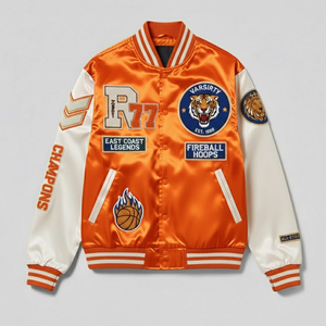 Factory Manufacturing <b>Lightweight</b> And Comfortable <b>Men</b> Satin <b>Jacket</b> Custom Chenille Embroidered Man Varsity Satin <b>Jacket</b> - Product Image 1