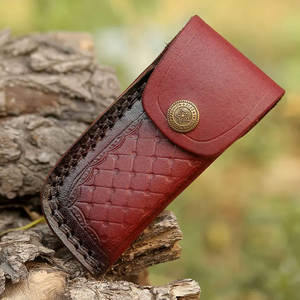 Cuchillos plegables de acero damasco servicio OEM/ODM calidad superior personalizados al por mayor hoja de Punta caída mango de madera - Product Image 6