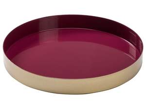 Elegante Bandeja de Hierro Metálica Grabada a Mano con Acabado de Latón Antiguo para Servir Té, Café y Aperitivos con Sofisticación - Product Image 4