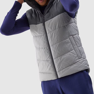 Chaleco grueso de burbujas para exteriores de invierno, tela de poliéster, ropa de calle con cordón, chaqueta sin mangas, chaleco acolchado - Product Image 2