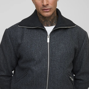 Nouvelle arrivée Veste bomber en laine épaisse pour homme Veste universitaire à fermeture éclair Légère Séchage rapide Impression puff Streetwear - Product Image 5