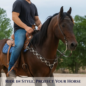 Nuevo diseño occidental de cuero Headstall y Breastplate con hermosos Conchos y anillos circulares - Product Image 5