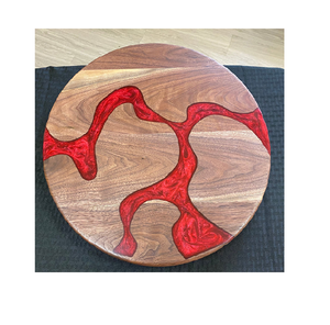 Design de luxe en résine et bois Lazy Susan taille personnalisée forme carrée bonbons plaque rotative avec qualité supérieure - Product Image 4