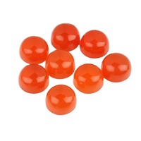 Nouvel Arrivage Cabochons Ronds en Quartz Chalcédoine Orange Lisse 12mm, Pierre Précieuse Naturelle Polie Haute Brillance avec Trou de 4mm pour la Fabrication de Bijoux