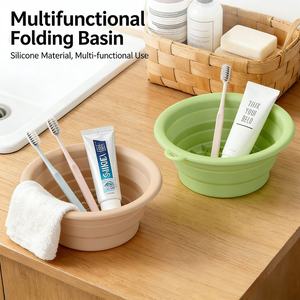 New ISSILI Folding Ice Compress <b>Basin</b> Durable Silicone Large Capacity Easy Cleaning Eco-Friendly Modern Home Bathroom - Product Image 3