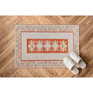 Tapis imprimé : Tapis de style marocain, beige, Oushak, classique, décoration intérieure, avec tapis à poils doux - Product Image 5