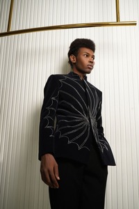 112422 #   เสื้อคลุมคาร์ดิแกนงานแต่งงานฤดูหนาว  งานปักมือประดับคริสตัล  ทำจากโพลีโพรพิลีน 100%  แบบใหม่  หรูหรา  เป็นมิตรกับสิ่งแวดล้อม - Product Image 6