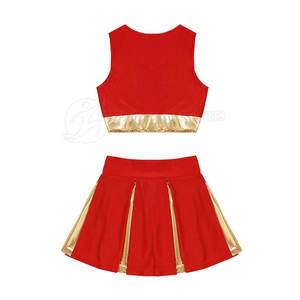 ชุดยูนิฟอร์มเชียร์ลีดเดอร์สำหรับผู้หญิง พิมพ์ลายแบบซับลิเมชั่นทั้งตัว เนื้อผ้าโพลีเอสเตอร์ 100% สวมใส่สบาย เหมาะสำหรับกีฬา ขายส่ง - Product Image 4