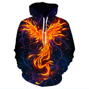 เสื้อฮู้ดโพลีเอสเตอร์ชายแนวสตรีทเสื้อมีฮู้ดพิมพ์ลาย3D โอเวอร์ไซส์ออกแบบโลโก้ได้ตามต้องการ - Product Image 5