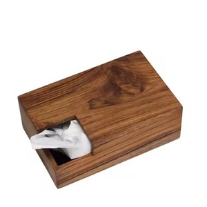 Cubierta de Caja de Pañuelos de Madera Ecológica con Diseño Rectangular Calado, Dispensador de Pañuelos Faciales, Porta Servilletas de Madera Natural Moderno - Product Image 4